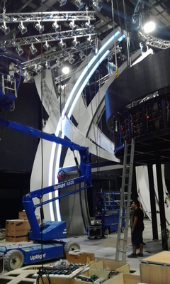 High Definition P5 Permanent Led Video Screen Curved LED Display SMD3528 1R1G1B